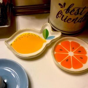 “Lemon & Orange” Trinket Tray Set NWT